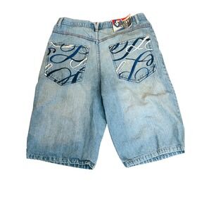 Vintage Southpole Shorts Baggy Denim Jorts Y2K Embroidered Hip Hop Skater 38